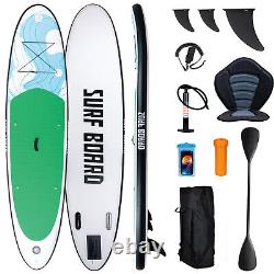 11FT Stand Up Paddle Board Inflatable SUP Complete Kit Kayak Seat Pump Green