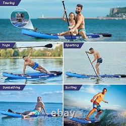 11FT Stand Up Paddle Board Inflatable SUP Surfboard Kayak Seat Complete Kit Blue