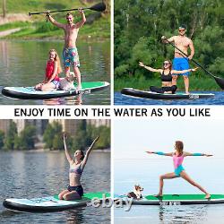 11FT Stand Up Paddle Board Inflatable SUP Surfboard with Kayak Seat Pump Green