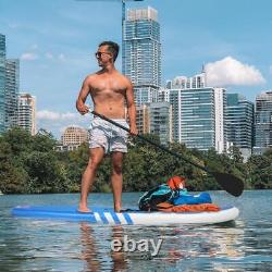 11Ft SUP Stand Up Paddle Board Inflatable Surfboards Blue +Pump Paddle Fin Bag