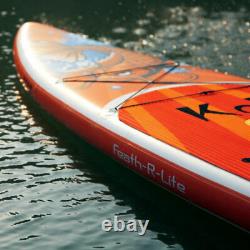 11' Inflatable Stand Up Paddle Board Adjustable Fin Paddle with complete kit