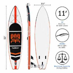 11' Inflatable Stand Up Paddle Board Surfboard SUP Paddelboard with complete kit