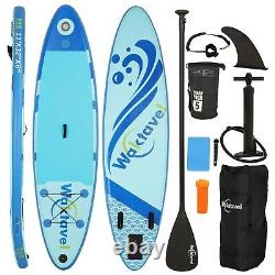 11'ft Inflatable Stand Up Paddle Board SUP Surfboard Complete Kit Package Blue