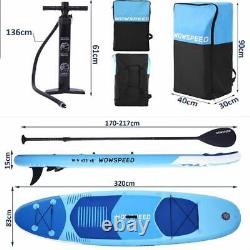 11ft Inflatable Stand Up Paddle Board SUP Surfboard Complete Surfing Kit Kayak