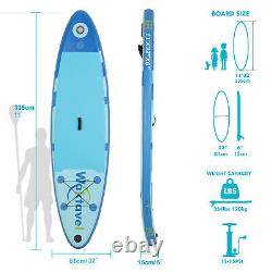 11ft Inflatable Stand Up Paddle Board SUP Surfboard with Kayak Seat Deck Non-Slip