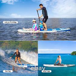 320 83 15 cm Inflatable Stand Up Paddle Board Non-Slip SUP Surf Board f I9C3