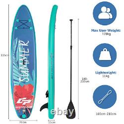 335x76x15cm Inflatable Stand Up Paddle Board Surfboard Surfing SUP Accessories