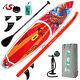 350cm Inflatable Stand Up Paddle Board With Paddle, Pump, Backpack, Leash