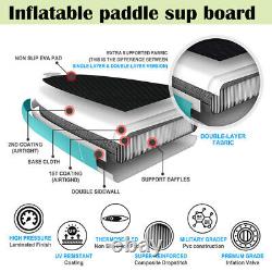 3 Fins Inflatable SUP Paddle Board 10ft Stand Up Paddleboard Kayak 6 Thick UK