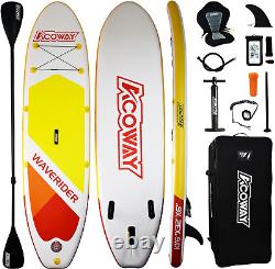 ACOWAY Inflatable Stand Up Paddle Board, 10'6 ×32 × 6 Sup for All Skill Deck