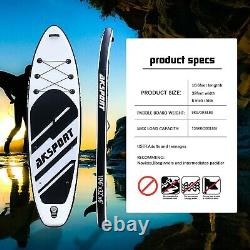 AKSPORT 10'6×32×6 Inflatable Stand Up Paddle Board with Premium Non-Slip Deck