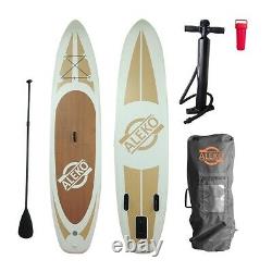 ALEKO Inflatable Surfboard Stand Up 11' feet Paddle Board 3 Fins Carry Bag