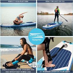 AQUA SPIRIT Inflatable Stand up Paddle Board 320cm x 81cm x 15cm, Blue 10'6