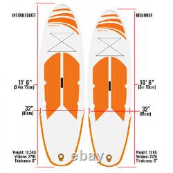 AquaTec Inflatable Paddle Boards -10/11ft HIGH PERFORMANCE 6 THICK SUP BOARD