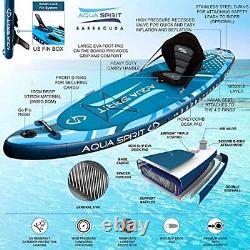 Aqua Spirit Inflatable Stand up Paddle Board SUP Barracuda Kayak Package 10'6