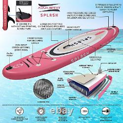 Aqua Spirit Splash Inflatable Stand Up SUP 9â x 31â x 6â Beginners Paddle