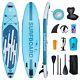 Blue 11ft Inflatable Stand Up Paddle Board Complete Kit Sup Surfboard Pump Kayak