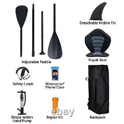 Blue 11FT Inflatable Stand Up Paddle Board Complete Kit SUP Surfboard Pump Kayak