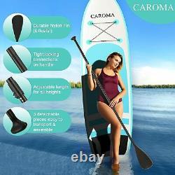 CAROMA 10FT Inflatable Paddle Board SUP Stand Up Paddleboard Surfing Board kayak