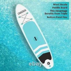CAROMA 10FT Inflatable Stand Up Paddle SUP Board Surfing Surf Board Paddleboard