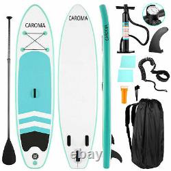 CAROMA Inflatable Stand Up Paddle Board SUP 10FT Blue with Paddle, Pump & Bag UK