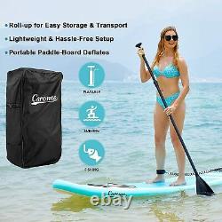 Details about   CAROMA 10ft Portable Surfboard Inflatable Stand Up Adult Anti-slip Paddle Board 