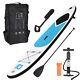 Dj Sports Stand Up Inflatable Blue Paddle Board 10' With Bag Pump Leash & Paddle