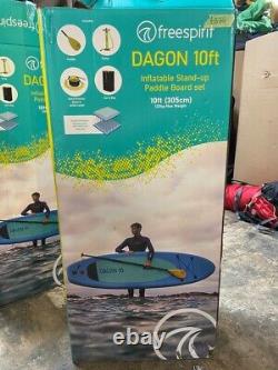 FREESPIRIT Dagon 10ft Inflatable Paddle Board Stand Up Set Water Sport #6874