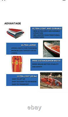 FunWater 116 Long 34 Wide 6 Thick Inflatable Stand Up Paddle Board Sup Board