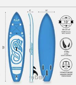 FunWater SUP Inflatable 10'x31''x6'' Stand UP Paddle Board Ultra-Light