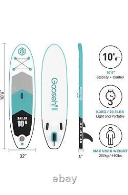 Goosehill Inflatable Stand Up Paddle Board, Premium SUP Pack