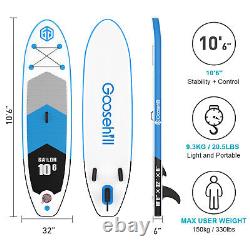 Goosehill Inflatable Stand Up Paddle Board Premium SUP Package 10'6326 Blue