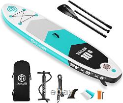 Goosehill Inflatable Stand Up Paddle Board, Premium SUP Package, 10' Long