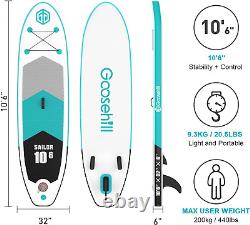 Goosehill Inflatable Stand Up Paddle Board, Premium SUP Package, 10' Long