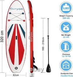 Guryon Paddle Board, Inflatable Stand Up Ultra-light ISUP 10'x 30 x 6