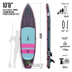 Hurley Stand-Up Inflatable Paddle Board Kit ApexTour Miami Neon 10'8 REFURBISHED