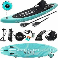 ISUP Inflatable Stand up Paddle Board 10'6 Kayak Accessories Barracuda Green