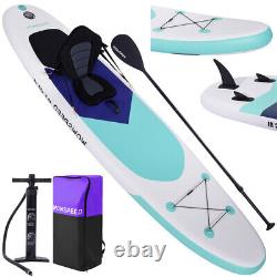 Inflatable 11ft Stand Up Paddle Board SUP Beach Non-Slip Surfboard without seat
