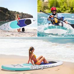 Inflatable 11ft Stand Up Paddle Board SUP Beach Non-Slip Surfboard without seat