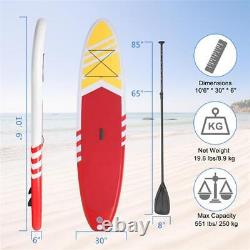 Inflatable Paddle Board Stand Up 10.5'x30 x6 ISUP Surf Control Non-Slip Deck