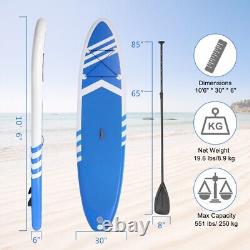 Inflatable Paddle Boards Stand Up 10.5'x30 x6 ISUP Surf Control Non-Slip Deck