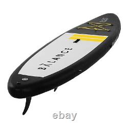 Inflatable SUP Board Stand Up Paddle Board + Paddle 3 Fins 135kg Black/Yellow