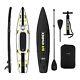 Inflatable Sup Board Stand Up Paddle Board + Paddle Seat 120kg Black/yellow