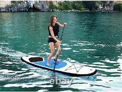 Inflatable SUP Stand Up Paddle Board Ankle Strap Pump Carry Bag Blue Design