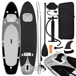 Inflatable Stand Paddle Board Set Black, and Puncture-proof with A2H1