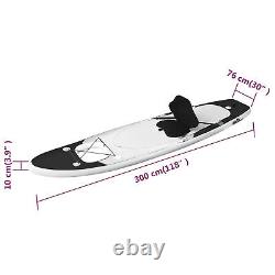 Inflatable Stand Paddle Board Set Black, and Puncture-proof with A2H1