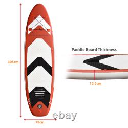 Inflatable Stand Up 10FT Paddle Board Carry Bag Wide Stance Non-Slip Deck Set
