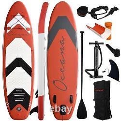 Inflatable Stand Up Paddle Board 10FT, SUP Surfboard with Full Accessories, RED