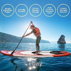 Inflatable Stand Up Paddle Board 10FT, SUP Surfboard with Full Accessories, RED