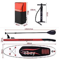 Inflatable Stand Up Paddle Board 11FT SUP Surfboard 6'' thick withcomplete kit UK